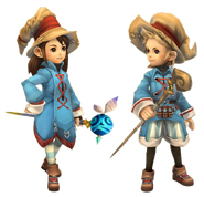 Clavat Black Mages in Final Fantasy Crystal Chronicles: My Life as a King.