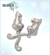 Merchandise of Serah's cat earrings.