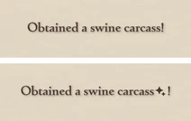 Common and rare carcasses.