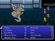 Rydia petrified in Final Fantasy IV: The After Years (Wii).