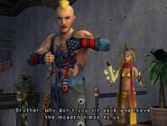 Brother with Rikku in Final Fantasy X-2.