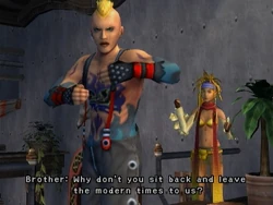 Brother with Rikku in Final Fantasy X-2.