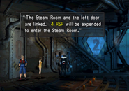 Steam Room controls.
