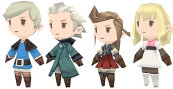 Main cast of Final Fantasy: The 4 Heroes of Light as Freelancers.