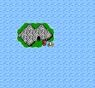 Tropical Island on the World Map in Final Fantasy II (NES).
