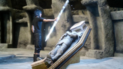 Noctis inherits the Blade of the Mystic in FFXV