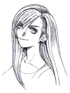 Concept art of Tifa's menu portrait by Tetsuya Nomura.