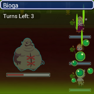 Bioga in battle.