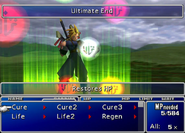 Cloud summoning Knights of the Round in Final Fantasy VII.