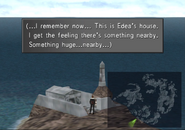 Trying to enter Edea's House before the Battle of the Gardens.