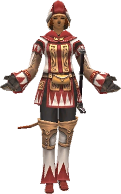 Mithra White Mage in Artifact Armor.