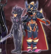 Golbez and Dark Knight Cecil's Virtual World avatars.