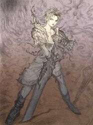 Yoshitaka Amano artwork of Tidus