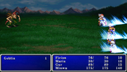 Dispel cast on the party in Final Fantasy II (PSP).