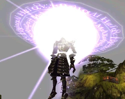The Dark Crusader being summoned by Grissom.