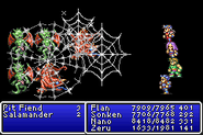 Slow1 cast on all enemies in Final Fantasy II (GBA).