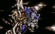 Statues battle background (SNES).