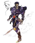 Artwork of the Dark Knight Leon in Final Fantasy II.