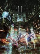 A promotional poster of the image featured in Final Fantasy XIII-2 Battle Ultimania.