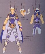 Concept art of third outfit EX Mode.