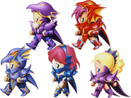 Artwork of the Final Fantasy V cast as Dragoons.