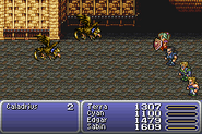 Evasion via shields in Final Fantasy VI (GBA).