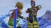 Wakka discovers that Rikku is an Al Bhed.