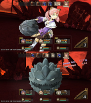 Escha throwing a bomb.