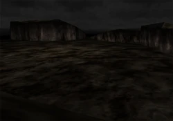 Dirt battlefield used in the Dragon flashback battle in Final Fantasy VII.