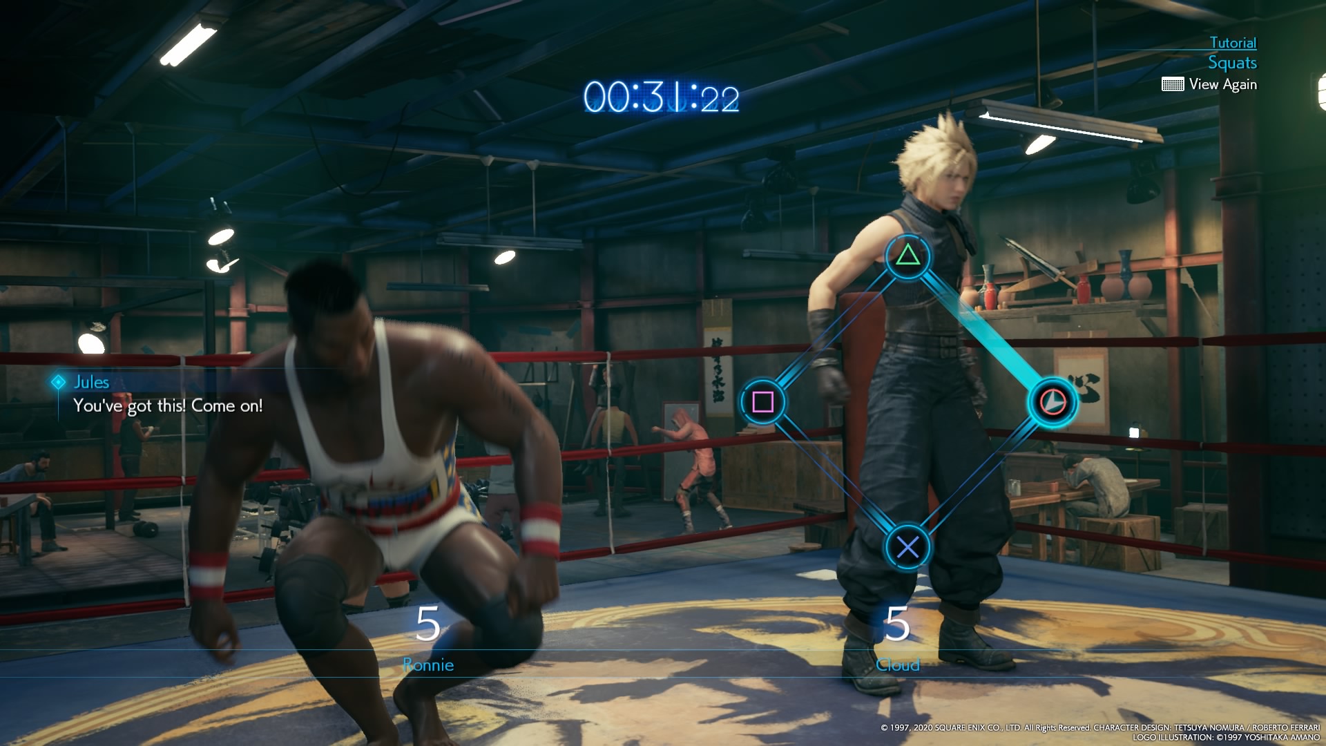 Final Fantasy VII Remake Mini Games: tips for darts, squats, pull