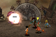 Amarant attacking in Final Fantasy IX.
