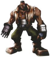 Early concept art of Barret by Tetsuya Nomura.