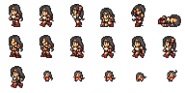 Set of Tifa's sprites.