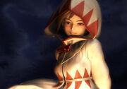 Garnet in her White Mage robe.