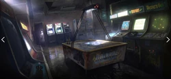 Concept art of an arcade.