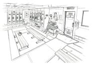 Changing room concept art.