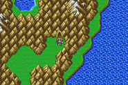 The Pirates' Hideout on the World Map in Bartz's world (GBA).