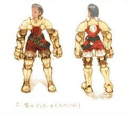 Earlier artwork of Delita as a Holy Knight.