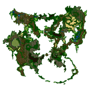 Map of Planet R's landmasses.