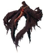 Unused concept artwork of an alternate Grim Reaper to be summoned during the final battle of Final Fantasy IX.