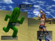 Cactuar shooting minigame.