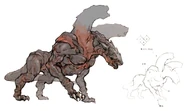Concept art of a cerberus.