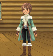 An avatar dressed as Arc from the Square-Enix Members Virtual World.