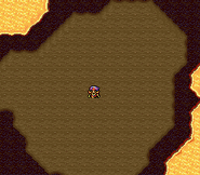 Dirt on the Underworld map in Final Fantasy IV (SNES).
