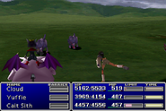 Yuffie using Slash-All in Final Fantasy VII.