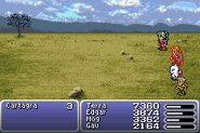 Edgar under Haste status in Final Fantasy VI (GBA).