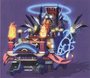 The float concept on which Sorceress Edea rode during the festival.