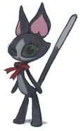 Cait Sith Doll concept art.