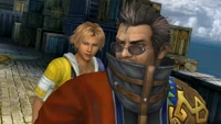 Auron y Tidus en Luca.