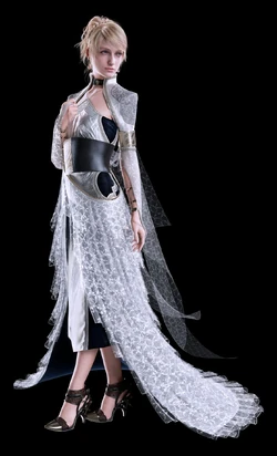 knee length dresses for ladies Final Fantasy XV Lunafreya Nox Fleuret Wedding Dress Cosplay Costume Male / S main image 1